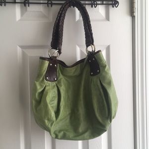 💚 Tano Green Leather Hobo